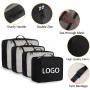 wholesale custom 8 piece luggage storage travel accessories suitcase organizer compression packing cubes set