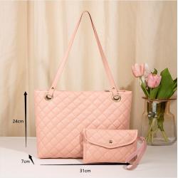 Gelory Wholesale Ladies Handbags 2Pcs Set Fashion Casual PU Leather Purses And Shoulder Handbags For Women
