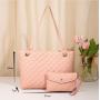 Gelory Wholesale Ladies Handbags 2Pcs Set Fashion Casual PU Leather Purses And Shoulder Handbags For Women