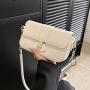 Retro simple bag ladies 2024 Korean version of the new handbag small square bag popular stone pattern shoulder crossbody bag