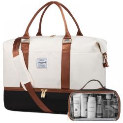 LOVEVOOK Travel Weekender Duffle Bag Women Carry on Overnight Gym Tote Bag with Shoe Compartment Hospital Bag for Labor Delivery