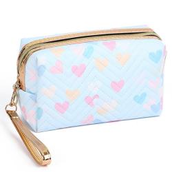 KBW435  New Color Clash Ladies Cosmetic Bag 2023 Fashion Portable Travel Cosmetics Toiletries Bag Love Handbag For Women