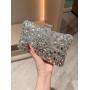 fashion banquet dinner party wedding evening bags sun shaped rhinestone clutches women luxury purse for dress 2024
