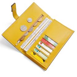 ZF373 Genuine Leather Women Long Wallet Women Purse Zipper Hasp Coin Purse Designer Wallet Card Holder Folding Card Bag