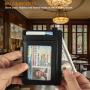 RFID custom genuine Saffiano leather Front Pocket Slim Minimalist Wallets ID cardholder credit card holder lanyard wallet