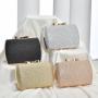 Wholesale Wrinkle Hasp Box Clutch bag Ladies Fashion Shoulder bags In Stock Gold Glitter Evening Bag For Women
