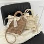 New Handmade Woven Grass Handbag Casual Shoulder Bag