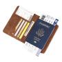 HF057 Passport Holder Cover Wallet PU Leather Travel Passport Holder Cover Wallet With Card Case Ticket Slot