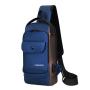 ZF043 New PU Men Waterproof Wear Shoulder Bag Sports Leisure Crossbody Bag Fashion Password Lock Motorcycle Bag USB Interface