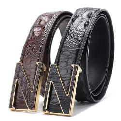 Ceinture En Cuir Veritable Luxury Designer Fashion Famous Brand Genuine Crocodile Leather Belts For Mens Belt Manufacturer