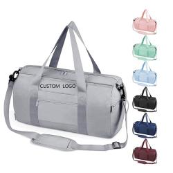 Latest Waterproof Sports Gym Oxford Duffel Bag Lightweight Carry On Tote Luggage Bag With Shoe And Wet Clothes Compartments