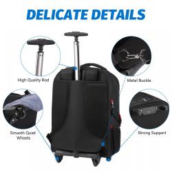 LOVEVOOK wholesale Rolling Backpack large 17in Carry on luggage Business Travel Laptop Backpack with Wheels for women men