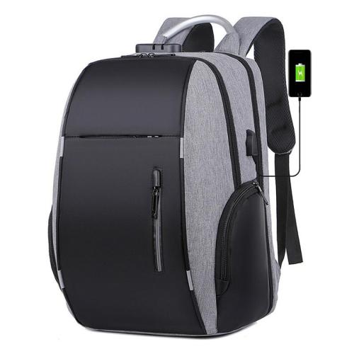 ZWY225 Fashion Casual Outdoor USB Shoulder Bag Men Daily Password Lock Anti-theft Backpack Oxford Wearable Multi-pocket Bag