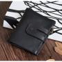 ZWY277 RFID Men New Wholesale Short Vintage Wallet Genuine Leather Lightweight Stylish Multi-Card Coin Purse Business Money Clip