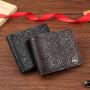 2024 New Soft Wallet Wholesale Multi Card Pocket Men's Bag Alphabet Printing Ultra Light Cut Resistant Soft Leather