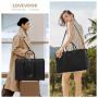 LOVEVOOK fashion quilted 4pc casual sports gym shoulder bag for women carry on lightweight laptop travel luggage duffel handbags