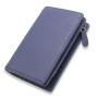 RFID wallet zipper leather wallet for men Vegan leather wallet with ID window