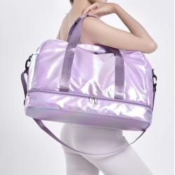 Wholesale High Quality Waterproof Fashion Colorful Shiny Travel Luggage Weekend Duffel Bag Sparkling Yoga Gym Bag