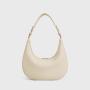 2024 Trendy Fashion OEM PU Vegan Leather Smooth Shoulder Bag Fashion Women Hobo Handbag Half Moon For Ladies