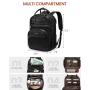 LOVEVOOK 2023 Vintage men casual bags custom logo PU leather Work Backpack Purse with USB laptop travel backpacks for women