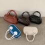 2024 Korean Style Cute Handbag High Quality Pretty Bag Mini Square Size Vegan Leather Clutch Bag Girls