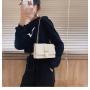 2023 New Design Fashion Small Handbags Chain Shoulder Wide Strap Pu Leather Crossbody Messenger Bags Wholesale Women Handbags