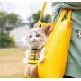 ZR847 Pet Bag Dog Cat Travel Exposed Head Portable Shoulder Tote Bag Lovely Canvas Breathable Fabric Portable Outdoor Pet Bag