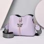 Simple large capacity fashionable solid color crossbody bag