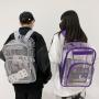 ZF347 Transparent Backpack PVC Universal Fashion Waterproof Student Laptop Bag High Quality Schoolbag Clear Backpack Travel