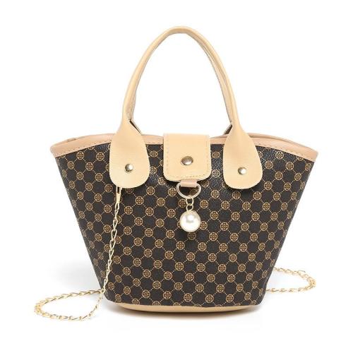 2024 New Ladies Printed Handbag Fashionable Tote Cross Border Bag with Single Strap and Chain Decoration Portable for Women