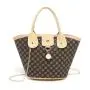 2024 New Ladies Printed Handbag Fashionable Tote Cross Border Bag with Single Strap and Chain Decoration Portable for Women