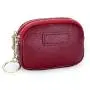 New arrival good quality portable key coin lipstick storage bag leather coin purse mini double-layer zippered coin bag for woman