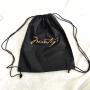 Custom Logo Printing Foldable 210 D Fabric Nylon Backpack Polyester Travel Drawstring Bag