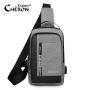 Chinese Supplier Brand School College Water Proof Outdoor Sport Casual Usb Charging Shoulder Chest Bag For Men
