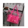 Big capacity transparent 2 pc jelly tote bag for women