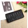 HR149 New Fashion Zipper Women's Card Billfold PU Lingge Zipper Women's Long Wallet Simple and Generous Lady Holding Wallet