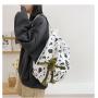OEM909 Ladies Cow Print Bag Small Cute Canvas Leisure Backpack Casual School Bags for Girls College Women Shoulder Bag