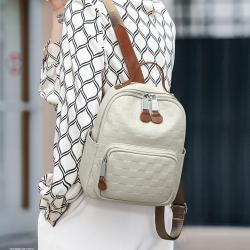Leather Ladies Back Packs Large Capacity Waterproof Anti Theft Women Leather Backpack with Wide Leopard Straps