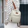 Leather Ladies Back Packs Large Capacity Waterproof Anti Theft Women Leather Backpack with Wide Leopard Straps