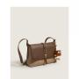 2024 sling bag women shoulder bags luxury fashion vegan leather crossbody bag with chain and embroider pattern
