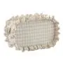 New Trends Hot sale  Best Gifts Makeup Brush Set With Bag For Girls Ruffle Gingham Makeup Brush Pouch Plaid Cosmetic Bag White
