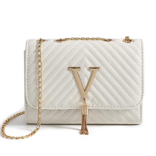 ZR299 Women's Shoulder Bag 2023 New Fashion Simple Stripe Embroidered Tassel Decorative Crossbody Bag