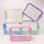 Low Price of 4 Size Popular Clear PVC Makeup Box Packaging Makeup Bag Sets Plastic Clear Travel Washbag Cosmetics Bag
