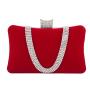 Hot sale velvet clutch bag luxury evening bags crystal long chain shoulder bags lady design rhinestone evening purses for ladies