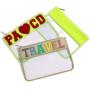 Promotional Gift Custom DIY Letter Patches Transparent Make Up Bag Clear Cosmetic Brush Bag PVC  Pouches