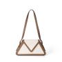 Custom Color Ladies Fashion Splicing Pu Leather Handbag Simple Korean Canvas Leather Shoulder Bag