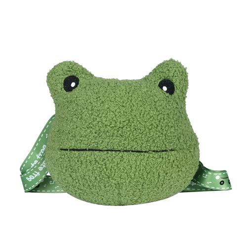 Popular Custom Animal Plush Shoulder Bag Toy Frog Plush Bag with Small MOQ