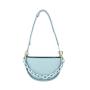 Summer Color Half Moon Saddle Handbag For Woman Crossbody Handbag With Acrylic Chain