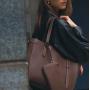 OEM ODM Women Handbag Large Capacity Ladies Shoulder Bag Luxury PU Leather Tote Bag