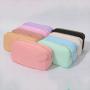 Low MOQ Stock Nylon Women Lady Custom Embroidery Chenille Patches Custom Travel Makeup Pouch Small Cosmetic Bag